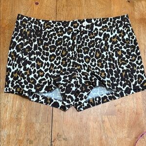 J CREW LEOPARD PRINT SHORTS